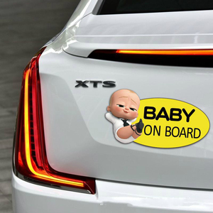BABY ON BOARD防水贴纸宝宝在车内安全警示贴汽车车尾反光车贴纸