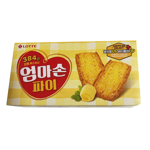 韩国进口LOTTE/乐天妈妈手派127g 千层酥蜂蜜黄油味奶香酥脆饼干