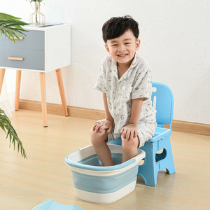 儿童泡脚桶可折叠家用过小腿保温便携式足浴洗脚桶小号可爱泡脚盆