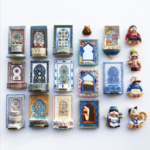 新疆喀什人文旅游纪念装饰工艺礼品树脂磁铁冰箱贴家居装饰留言贴
