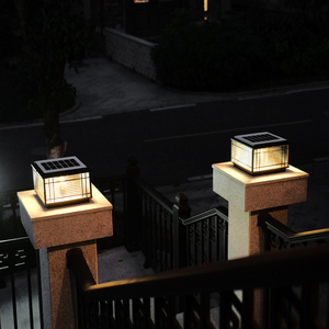 太阳能灯柱头灯LED灯防水户外家用大门柱子灯别墅围墙庭院灯