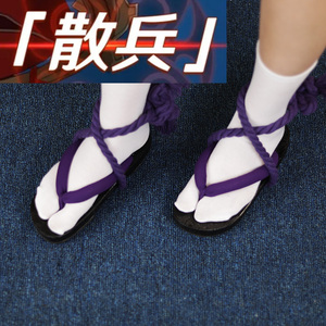 原神cos流浪者散兵木屐紫色鞋带cosplay鞋子道具日式和风配件用品