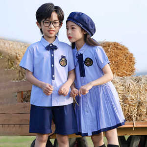夏季初中生高中学生学院风校服套装韩国小学生六年级毕业拍照班服