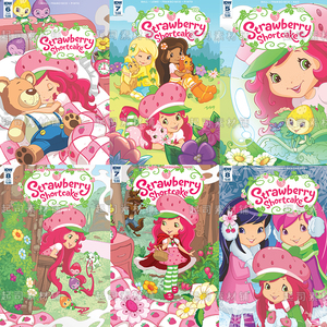 卡通封面 | 草莓甜心女孩 可爱水果娃娃 海报电子手账素材图片JPG