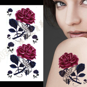 纹身贴防水女性感创意持久唯美玫瑰花文身贴刺青贴个性遮疤网红