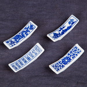 景德镇陶瓷筷子架传统筷子托筷枕筷托中式家用青花瓷餐具简约筷架