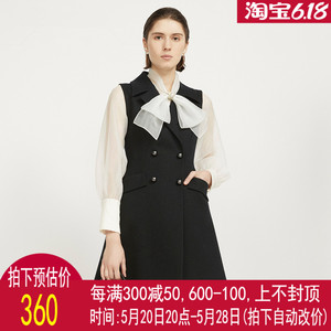 专柜正品秋冬时尚无袖西装领L6602102卡洛琳针织连衣裙3280元