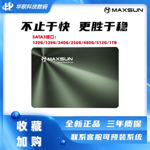 MAXSUN/铭瑄120g 128G 240G 256G 480G 512G 1T SATA3固态硬盘SSD