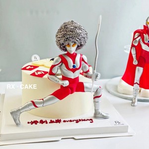 奥特曼超人蛋糕装饰摆件钢丝球男神搞怪创意生日蛋糕插牌插件配件