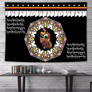 藏式定制挂布民族风布达拉宫藏族民族风卧室墙画饰挂毯直播背景布