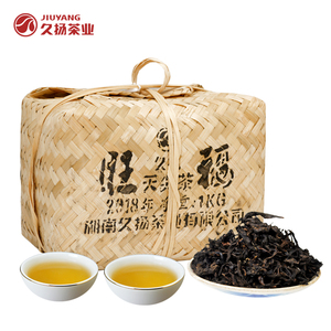 黑茶湖南安化黑茶 正宗久扬正品竹篓一级天尖散装茶叶1kg 高山料