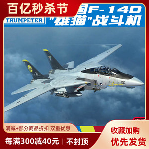 小号手拼装飞机模型 1/144 美国F-14D雄猫战斗机 03919