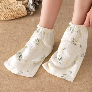 睡觉穿的袜子 纯棉纱布月子宽松口夏季薄款孕妇产妇空调房睡眠袜