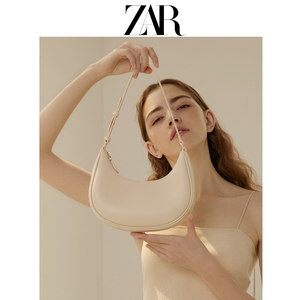 ZAR 女包月牙腋下包2023新款潮小众设计高级质感手提斜挎半月包包