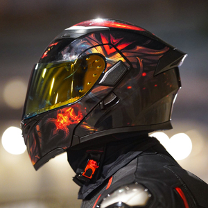 艾狮头盔揭面盔3C认证男士女摩托车夏季全盔四季蓝牙半盔机车电动