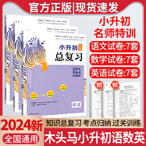 2024木头马小升初名师帮你总复习语文数学英语科学六年级小升初必刷题人教版考点清单毕业升学系统训练题库学霸笔记真题卷知识大全