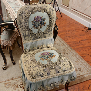 欧式餐椅垫高端奢华椅子座套罩美式餐椅坐垫四季通用防滑餐桌椅垫