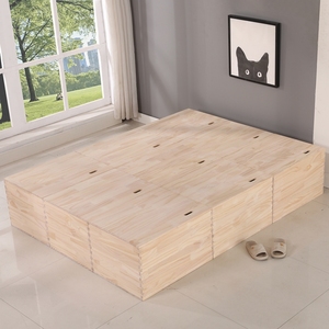 定做实木箱子拼床榻榻米等组合储物箱拼接床架移动加宽