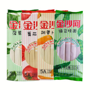 金沙河蔬菜面条果蔬面手工无添加成人儿童宝宝菠菜面食品500g*3包