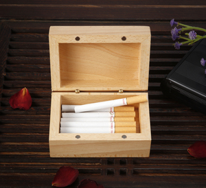 怀旧木制烟盒木质香烟盒实木翻盖手工个性便携防压收纳盒木盒摆台