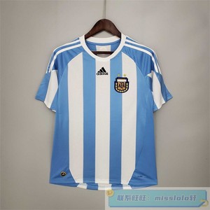 阿迪达斯正品2010赛季阿根廷主场复古版球衣10号梅西短袖足球队服