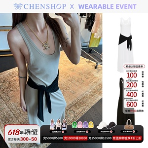 WEARABLE EVENT时尚罗纹背心连衣裙修身显瘦女CHENSHOP设计师品牌