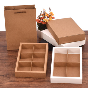 牛皮纸中秋月饼盒子礼品盒食品纸盒蛋黄酥包装定制6粒装手提高档