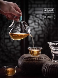 冠牌茶器玻璃茶具公道杯加厚耐高温分茶器装茶杯高档日式公杯茶