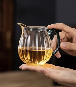 冠牌茶器玻璃公道杯大容量耐热加厚公杯一体分茶器功夫茶具配件