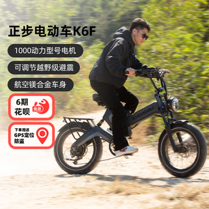 【直播专享】正步新国标折叠电动车成人越野电单车助力山地自行车
