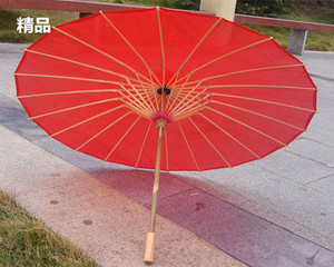 大红伞 纯色伞舞蹈伞绸布装饰伞油纸伞 广场舞道具伞跳舞古典雨伞