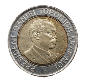 肯尼亚20先令硬币 1998年版 KM#32 双色金属币 双色镶嵌币