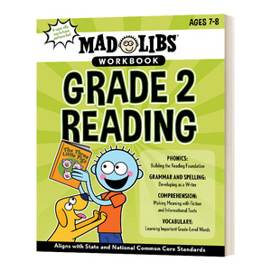 英文原版绘本 Mad Libs Workbook Grade 2 疯狂填词练习册 美国小学二年级 英文版 进口英语原版书籍