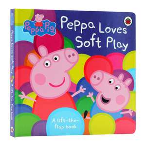 小猪佩奇 英文原版绘本 Peppa Pig Peppa Loves Soft Play 粉红猪小妹爱软体玩具纸板翻翻书 英文版儿童英语启蒙读物 进口原版书籍