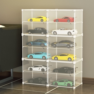 玩具车小汽车模型收纳神器展示架盒车架多层陈列柜透明家用收藏柜