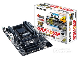 盒装库存没上过机 Gigabyte/技嘉 970A-DS3P 黑板 AM3+ 主板