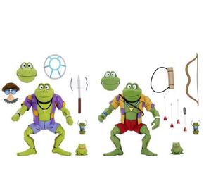 NECA7寸可动人偶忍者神龟动画版 红紫忍者蛙双人套装现货