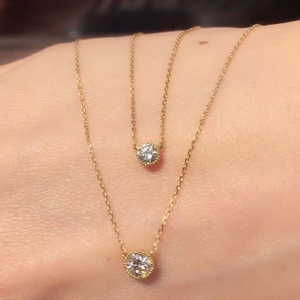 日本代购直邮Ginza Rim 单颗钻石项链 10分 0.1克拉情人节礼物