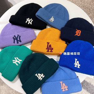 韩国桃可可 韩国代购MLB秋冬字母针织帽可爱冬帽毛线帽