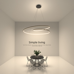 极简卧室吊灯主灯现代简约大气圆环形餐厅灯客厅灯2022年新款灯具