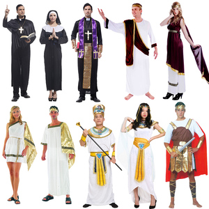 圣诞节修女复古成人神父罗马勇士牧师服装古希腊宙斯赫拉话剧衣服