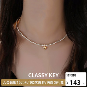 法国【设计师】Classy key 施家小米珠项链小众高级感珍珠锁骨链