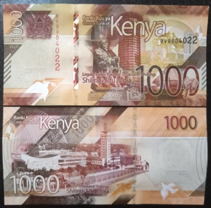 非洲 肯尼亚2019年版1000先令 纸币 全新UNC