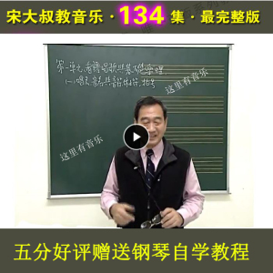 钢琴和声学乐理作曲编曲视频教程视唱练耳 宋大叔教音乐高清134集