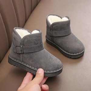 儿童雪地靴2023冬季新款男女童短靴软底防滑加绒加厚棉靴宝宝棉鞋