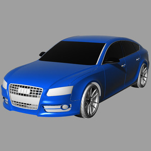 奥迪掀背轿跑车3d模型源文件/犀牛模型/汽车模型/可编辑
