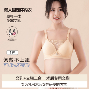 乳腺切除术后专用二合一假乳房假胸罩癌硅胶仪乳运动内衣义乳文胸