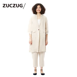 ZUCZUG/素然 手语系列 双层麻布西装领薄外套 S141