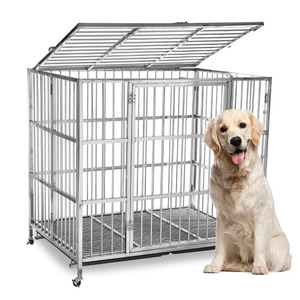 不锈钢折叠狗笼大型犬中型犬小型犬加厚金毛德牧马犬家用宠物笼子