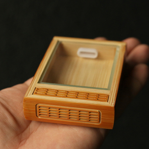几十年老竹纯手工制作榫卯结构发音好黄蛉盒金钟竹蛉盒虫具鸣虫盒